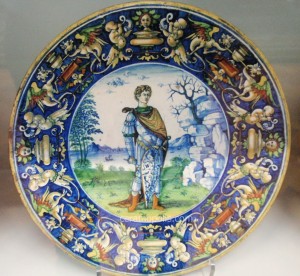 Cafaggioto Plate ca. 1515 - St George painted by JACOPO