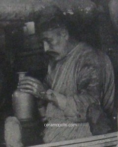 Print - Potter gives form to a pitcher 19th