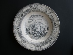 Commemorative Plate 19th - Battle in Arkadi Crete 1866