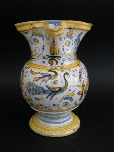 Pesaro Jug Peacock 18th
