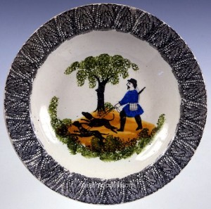 Veneto Plate Hunting Scene 19th