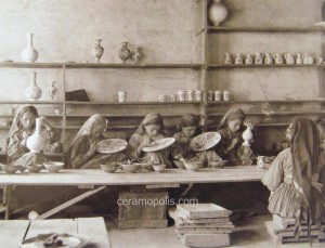 Kutahya 20th Workshop Decorating Ceramics - Private Collection Athens Greece